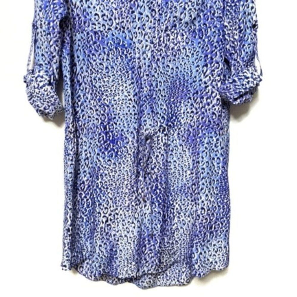 NWT REBECCA TAYLOR Leo Fever Silk Shirt Dress 6 - Picture 3 of 8